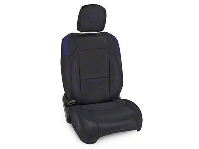 PRP Neoprene Front Seat Covers with Pocket Back; Black and Purple (20-24 Jeep Gladiator JT)