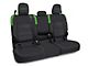 PRP Rear Bench Seat Cover; Black and Green Vinyl (20-24 Jeep Gladiator JT w/ Leather Seats)