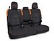 PRP Rear Bench Seat Cover; Black and Orange Vinyl (20-24 Jeep Gladiator JT w/ Leather Seats)