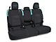 PRP Rear Bench Seat Cover; Black and Teal Vinyl (20-24 Jeep Gladiator JT w/ Leather Seats)