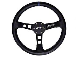 PRP Deep Dish Leather Steering Wheel; Blue (Universal; Some Adaptation May Be Required)