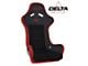 PRP Delta Composite Seat; Black and Red (Universal; Some Adaptation May Be Required)