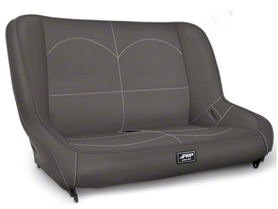 PRP Elite Series Rear Bench Seat; Black (76-95 Jeep CJ7 & Wrangler YJ)