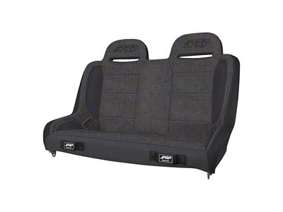 PRP Elite Series Rear Suspension Bench Seat; All Gray (07-18 Jeep Wrangler JK 4-Door)