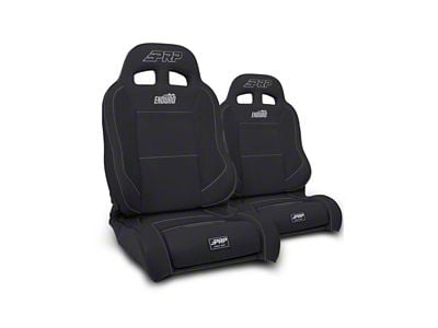 PRP Enduro Elite Trek Edition Reclining Suspension Seats and Mounts; Black (76-95 Jeep CJ7 & Wrangler YJ)