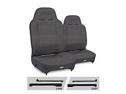 PRP Enduro High Back Reclining Suspension Seat and Mount Kit; Gray (76-95 Jeep CJ7 & Wrangler YJ)