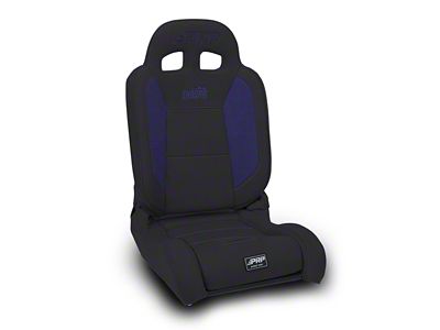 PRP EnduroDaily Reclining Suspension Seat; Passenger Side; Black and Purple Vinyl (Universal; Some Adaptation May Be Required)