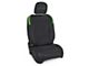 PRP Neoprene Front Seat Covers with MOLLE Back; Black and Green (18-24 Jeep Wrangler JL 4-Door)