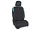 PRP Neoprene Front Seat Covers with MOLLE Back; Black and Teal (18-24 Jeep Wrangler JL 4-Door)