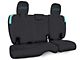PRP Rear Bench Seat Cover; Black and Teal Vinyl (18-24 Jeep Wrangler JL 4-Door w/ Cloth Seats)