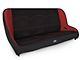 PRP Rear Suspension Bench Seat; Black and Red (07-18 Jeep Wrangler JK 4-Door)