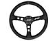 PRP Deep Dish Leather Steering Wheel; Black (Universal; Some Adaptation May Be Required)