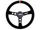 PRP Deep Dish Suede Steering Wheel; Orange (Universal; Some Adaptation May Be Required)