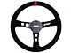 PRP Deep Dish Suede Steering Wheel; Red (Universal; Some Adaptation May Be Required)