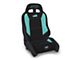 PRP EnduroCrawl Reclining Suspension Seat; Passenger Side; Black and Teal Tweed (Universal; Some Adaptation May Be Required)