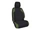 PRP Front Seat Covers; Black and Olive Green (16-23 Tacoma w/o Electric Seat Adjusters)