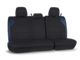 PRP Rear Bench Seat Cover; Black and Navy Blue Vinyl (16-23 Tacoma Double Cab)