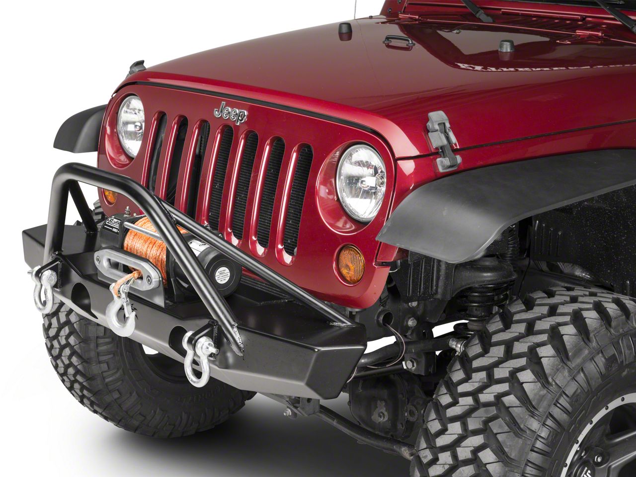 Poison Spyder Jeep Wrangler Brawler MID Width Front Bumper with Brawler ...