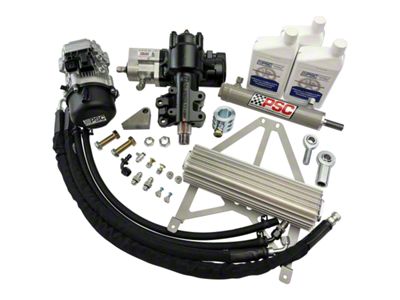 PSC Motorsports Cylinder Assist EHPS Steering Kit for 6.75-Inch Lock to Lock Front Axle and 1.625-Inch Tie Rod Clamp (20-25 3.6L Jeep Gladiator JT)