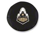 Purdue University Spare Tire Cover; Black (66-18 Jeep CJ5, CJ7, Wrangler YJ, TJ & JK)