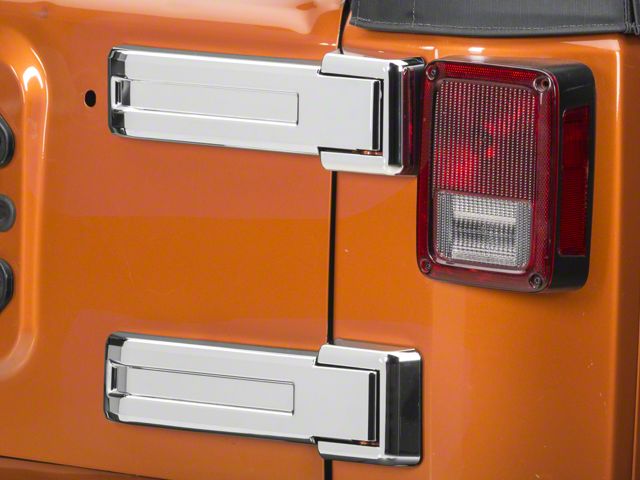 Putco Rear Hinge Cover; ABS Chrome (08-18 Jeep Wrangler JK)