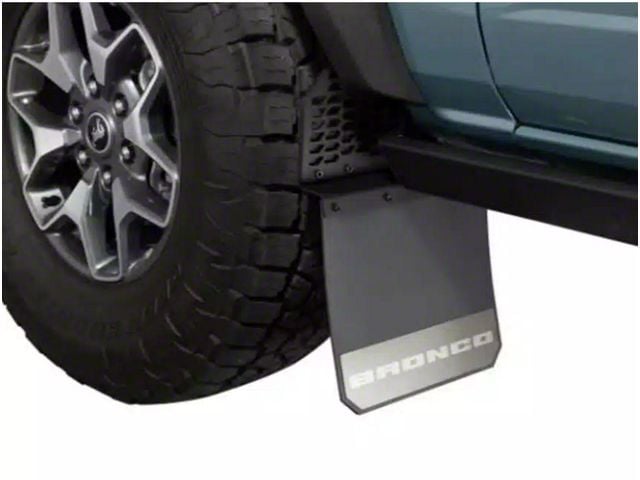 Putco Hex Mud Skins with Bronco Logo; High-Density Polyethylene; Rear (21-24 Bronco)