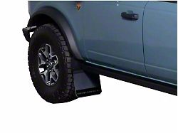 Putco Solid Mud Skins with Bronco Logo; High-Density Polyethylene; Rear (21-25 Bronco)