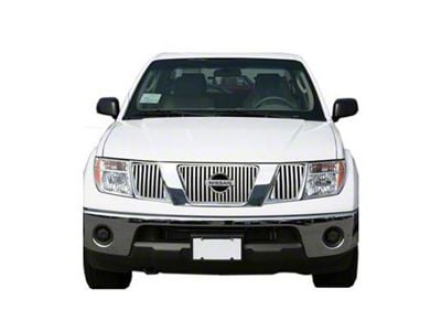 Putco Designer FX Horizontal Pattern Upper Overlay Grille; Polished (08-15 Titan)