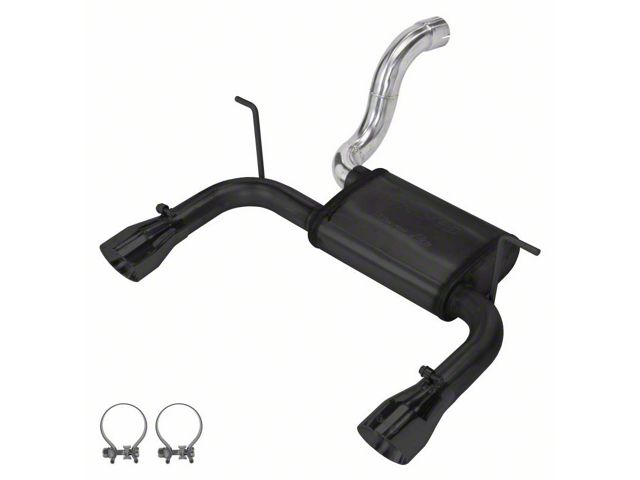 Pypes Dual Axle-Back Exhaust System with Black Tips (18-24 2.0L or 3.6L Jeep Wrangler JL)