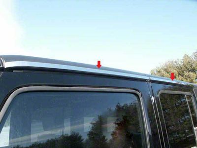 Roof Insert Trim; Stainless Steel (07-18 Jeep Wrangler JK 4-Door)