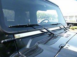 Windshield Accent Trim; Stainless Steel (97-06 Jeep Wrangler TJ)