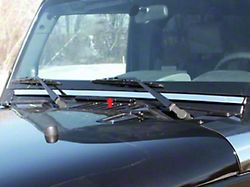 Windshield Accent Trim; Stainless Steel (07-18 Jeep Wrangler JK)