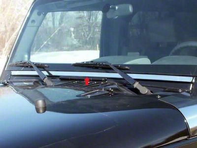 Windshield Accent Trim; Stainless Steel (07-18 Jeep Wrangler JK)