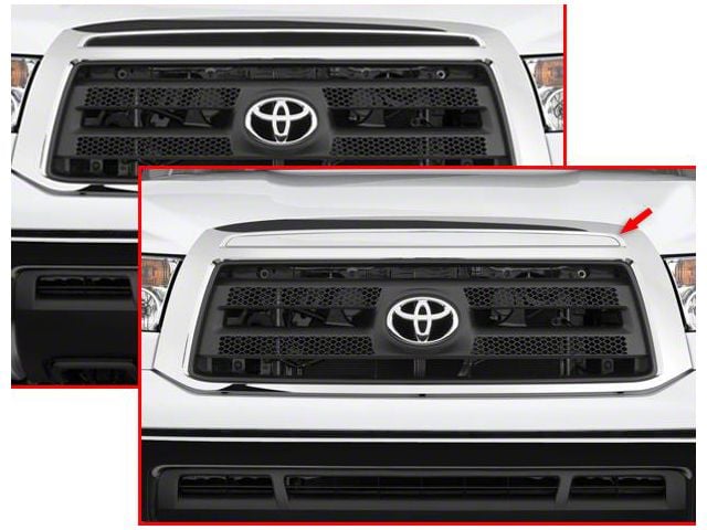 Front Grille Accent Trim; Stainless Steel (10-13 Tundra)