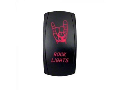 Quake LED 2-Way Rock Lights Rocker Switch; Red (Universal; Some Adaptation May Be Required)