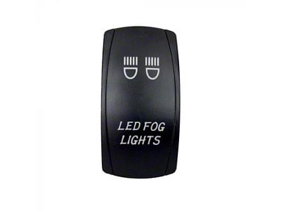 Quake LED 2-Way LED Fog Lights Rocker Switch; White (Universal; Some Adaptation May Be Required)
