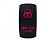Quake LED Dark Side Lights Rocker Switch; Red (Universal; Some Adaptation May Be Required)