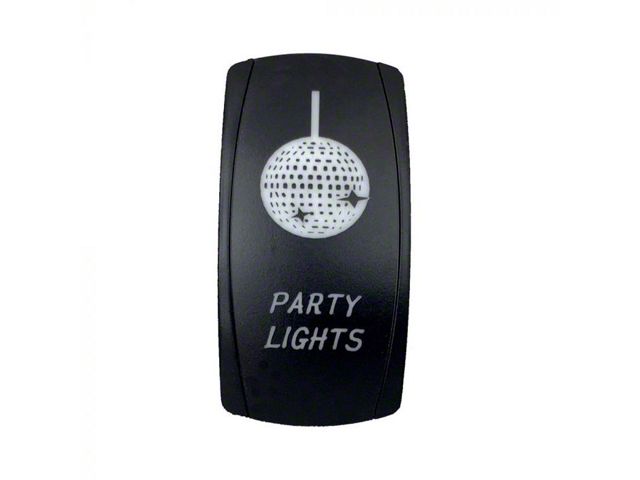 Quake LED 2-Way Party Lights Rocker Switch; White (Universal; Some Adaptation May Be Required)