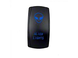 Quake LED 2-Way Alien Lights Rocker Switch; Blue (Universal; Some Adaptation May Be Required)