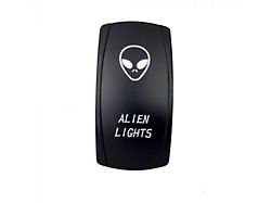 Quake LED 2-Way Alien Lights Rocker Switch; White (Universal; Some Adaptation May Be Required)