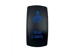 Quake LED 2-Way Rear Lights Rocker Switch; Blue (Universal; Some Adaptation May Be Required)