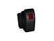 Quake LED 2-Way Red Square Rocker Switch; Red (Universal; Some Adaptation May Be Required)