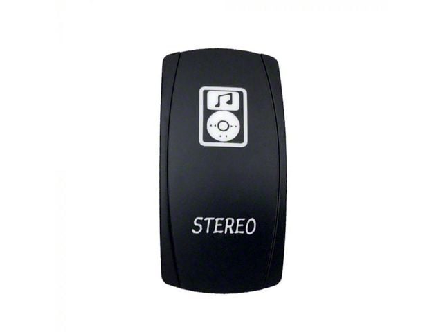 Quake LED 2-Way Stereo Rocker Switch; White (Universal; Some Adaptation May Be Required)