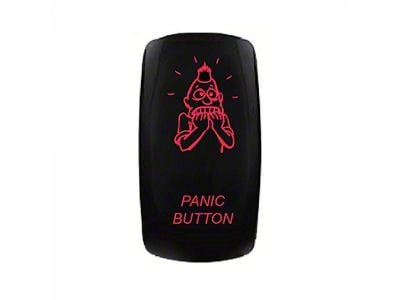 Quake LED Panic Button Rocker Switch ; Red (Universal; Some Adaptation May Be Required)
