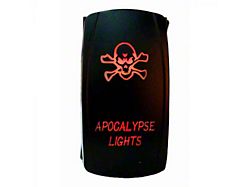 Quake LED 2-Way Apocalypse Rocker Switch; Red (Universal; Some Adaptation May Be Required)