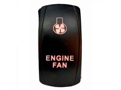 Quake LED 2-Way Engine Fan Rocker Switch; Red (Universal; Some Adaptation May Be Required)