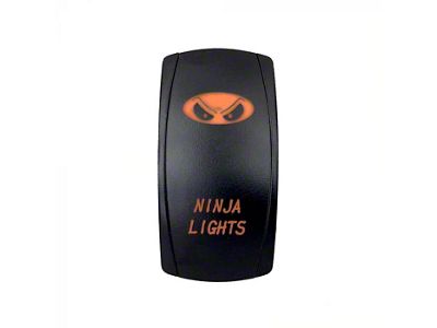 Quake LED 2-Way Ninja Lights Rocker Switch; Amber (Universal; Some Adaptation May Be Required)