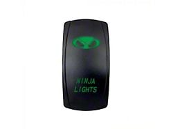 Quake LED 2-Way Ninja Lights Rocker Switch; Green (Universal; Some Adaptation May Be Required)