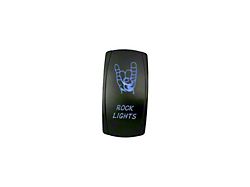 Quake LED 2-Way Rock Lights Rocker Switch; Blue (Universal; Some Adaptation May Be Required)