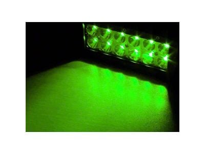 Quake LED 8-Inch Magma Series Dual Row LED Light Bar; White/Green Combo Beam (Universal; Some Adaptation May Be Required)